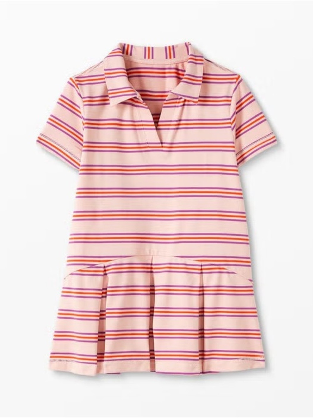 Hanna Andersson Made For Sun Striped Polo Dress - Youth Size 12 - SPF Fabric